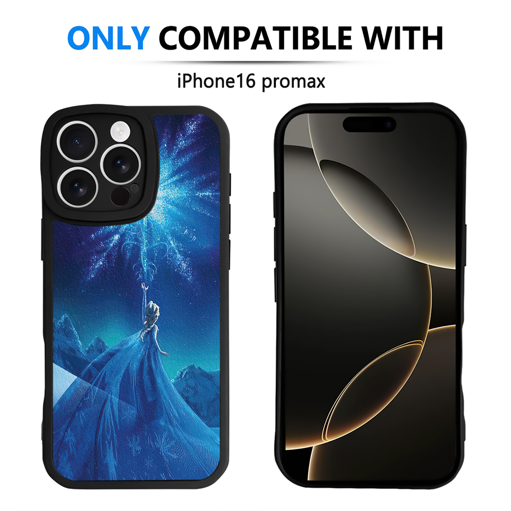 （画像用） アナと雪の女王 アンナ エルサ Frozen Anna Elsa 【iPhone 16シリーズ対応】シリコンスマホケース（レザー調） 材質：シリコン